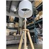 Image 3 : FLOOR LAMP WITH WOODEN TRIPOD BASE
