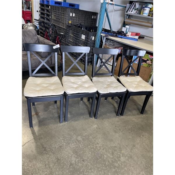 4 IKEA INGOLF DINING CHAIRS