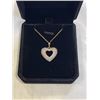 Image 2 : NEW 18K GOLD PLATED 24.0MM SIMULATED DIAMOND (CZ) HEART NECKLACE, CHAIN 18" LONG