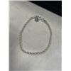 Image 2 : NEW S925 3.0MM TWISTED ROPE BRACELET, 8.5" LONG, 925 STERLING SILVER W/ WHITE GOLD OVERLAY