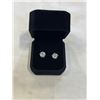Image 1 : NEW S925 2.0CT EACH SIMULATED DIAMOND (CZ) STUD EARRINGS, MOUNTED IN 925 STERLING SILVER W/ WHITE GO