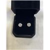 Image 2 : NEW S925 2.0CT EACH MOISSANITE STUD EARRINGS, MOUNTED IN 925 STERLING SILVER W/ WHITE GOLD OVERLAY D