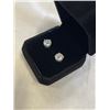 Image 4 : NEW S925 2.0CT EACH MOISSANITE STUD EARRINGS, MOUNTED IN 925 STERLING SILVER W/ WHITE GOLD OVERLAY D
