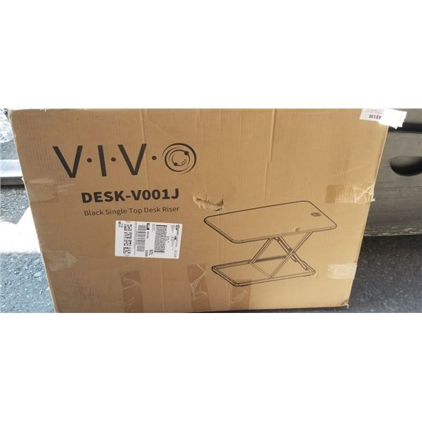 VIVO BLACK SINGLE TOP DESK RISER