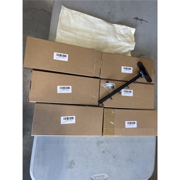 6 NEW FOLDING WALL MOUNTS WITH HOOKS