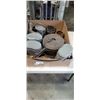 Image 1 : ASSORTED VINTAGE CAST IRON POTS AND PANS VINTAGE TINS ETC