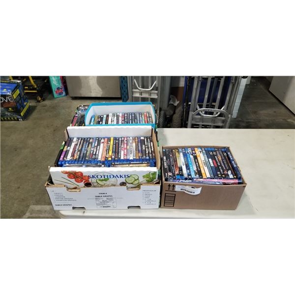 LARGE LOT OF ASSORTED DVDS AND BLUE RAYS