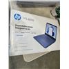 Image 1 : HP 14" LAPTOP WITH WINDOWS 11 IN S MODE. BLUE COLOR