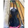 Image 3 : CASED VINTAGE VIOLIN, ANTONIUS STRADIVARIUS, COPY, MAY HAVE BEEN PAINTED