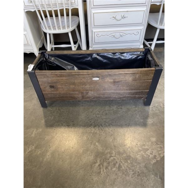 WOODEN PLANTER BOX MADE BY GRAPEVINE, 37 INCH LONG