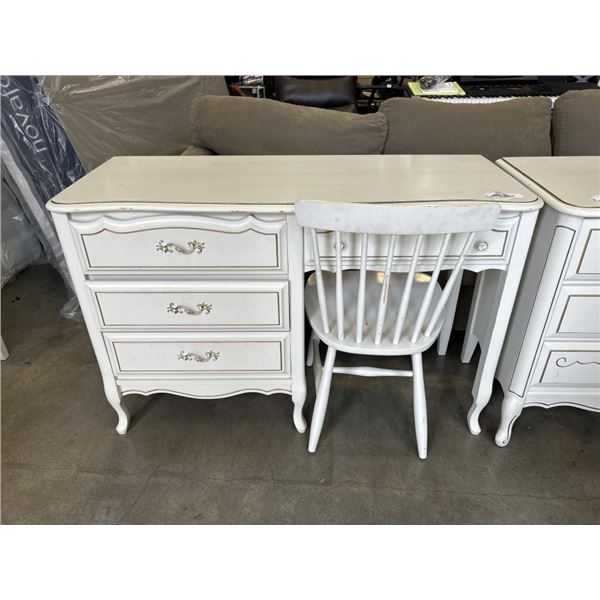 FRENCH PROVINCIAL DESK AND CHAIR
