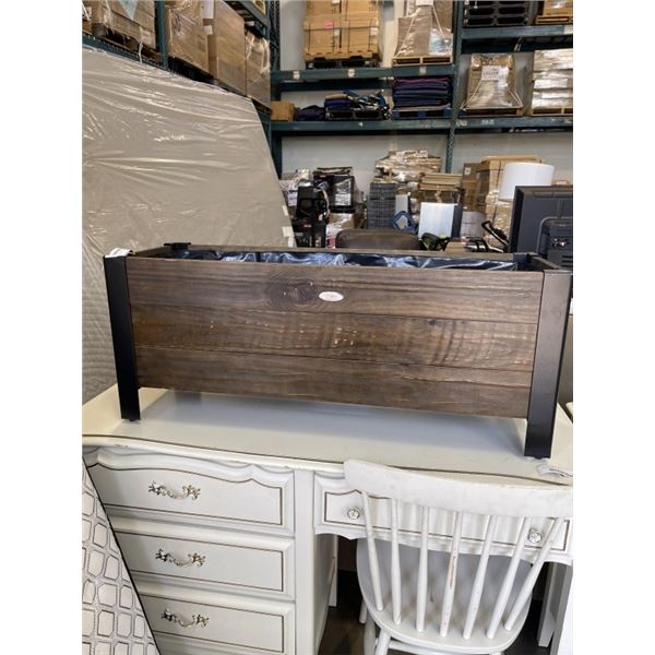 WOODEN PLANTER BOX MADE BY GRAPEVINE, 37 INCH LONG