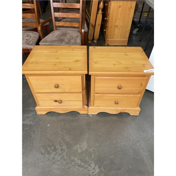 PAIR OF 2 DRAWER NIGHT STANDS