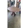 Image 1 : RUSTIC WOOD LOOK ROUND PEDESTAL DINING TABLE