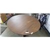 Image 2 : RUSTIC WOOD LOOK ROUND PEDESTAL DINING TABLE
