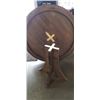 Image 3 : RUSTIC WOOD LOOK ROUND PEDESTAL DINING TABLE