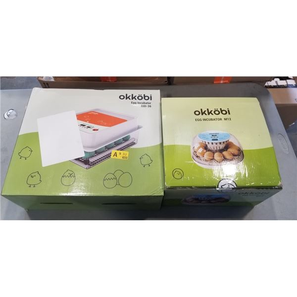 NEW OKKOBI EGG INCUBATOR OBI-36 AND OKKOBI EGG INCUBATOR M12