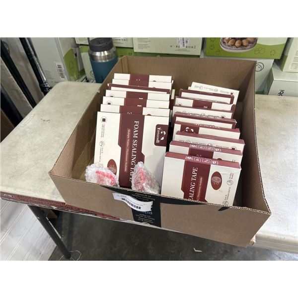TRAY OF FOAM SEALING TAPE AND TWO LEATHER HERO LEATHER COLOR RESTORER