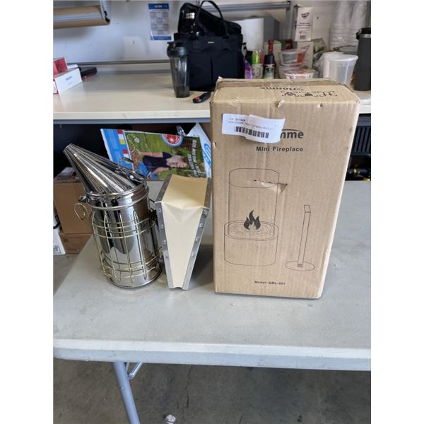 NEW DIONME TABLE TOP MINI FIREPLACE AND BEE KEEPER SMOKER
