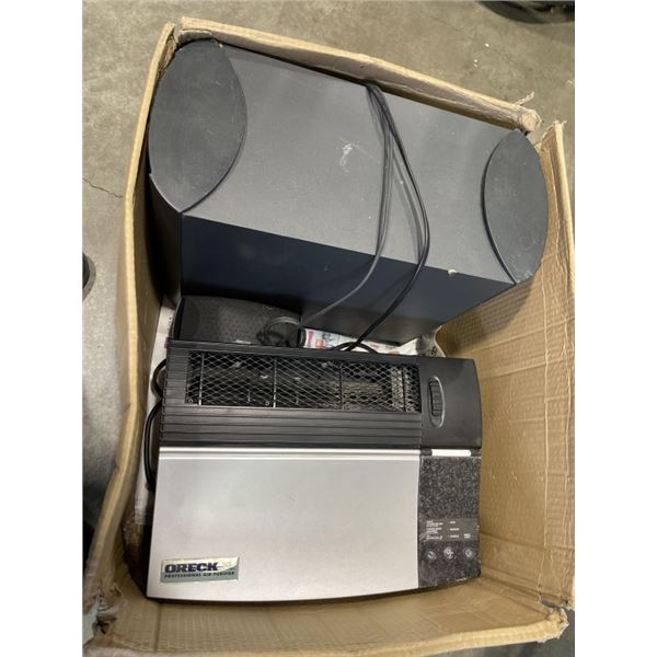 BOSE CINEMATE SUB AND SPEAKERS, AND ORECK AIR PURIFIER
