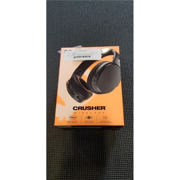 SKULLCANDY CRUSHER OVER EAR SOUND ISOLAING BLUETOOTH HEADPHONES - TESTED WORKING, RETAIL $149