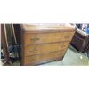 Image 3 : ANTIQUE WATERFALL 3 DRAWER DRESSER WITH MIRROR
