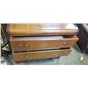 Image 4 : ANTIQUE WATERFALL 3 DRAWER DRESSER WITH MIRROR