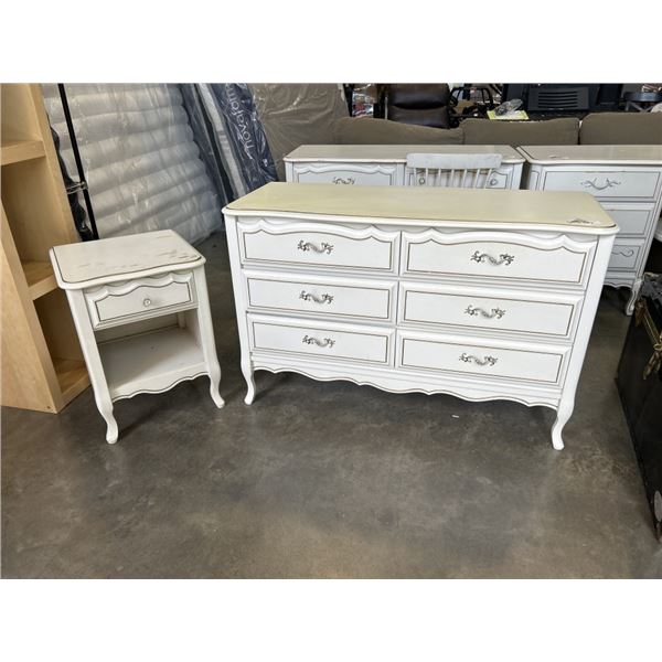 FRENCH PROVINAL DRESSER AND NIGHT STAND