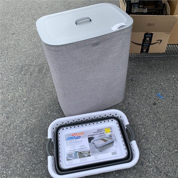 JOSEPH AND JOSEPH TWO COMPARTMENT LAUNDRY HAMPER
