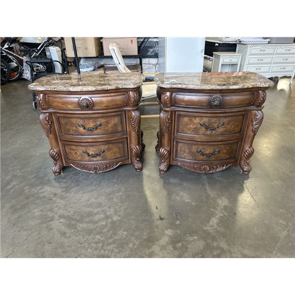 PAIR OF 2 DRAWER NIGHT STANDS