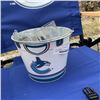 Image 3 : AS NEW VANCOUVER CANUCKS FOLDING CHAIR SAFE ADJUST WITH CANUCKS TIN OF GLASSES AND PUCK