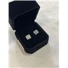 Image 2 : NEW S925 2.5CT EACH PIRNCESS CUT SIMULATED DIAMOND (CZ) STUD EARRINGS, MOUNTED IN 925 STERLING SILVE