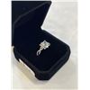 Image 3 : NEW S925 1.0CT PRINCESS CUT SIMULATED DIAMOND (CZ) HALO TWIST RING, SIZE 7, MOUNTED IN 925 STERLING 