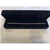 Image 1 : NEW PLATINUM PLATED 2.5MM PRINCESS CUT SIMULATED DIAMOND (CZ) TENNIS BRACELET, 7-8" LONG