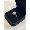 Image 4 : NEW S925 3.0CT MOISSANITE STONE SNOWFLAKE RING, RESIZEABLE, MOUNTED IN 925 STERLING SILVER W/ WHITE 