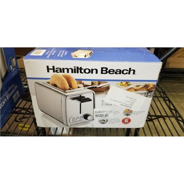 HAMILTON BEACH 2 SLICE TOASTER - TESTED WORKING