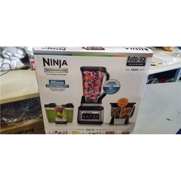 NINJA PROFESSIONAL PLUS KITCHEN SYSTEM WITH AUTO-IQ, 1400W, 72 OZ CAPACITY - TESTED WORKING, RETAIL 