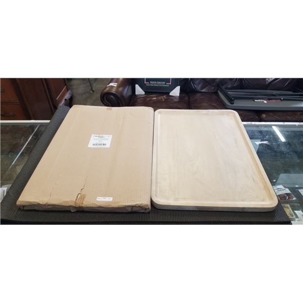 2 NEW 21-1/2 X 141/2 MANGO WOOD TRAYS