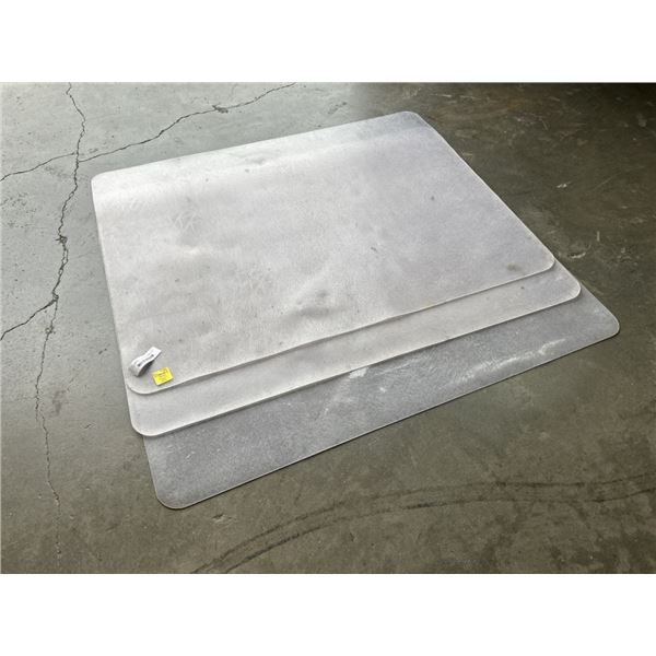 3 OFFICE CHAIR FLOOR PROTECTORS 35 IN X 46 IN