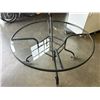 Image 4 : GLASS TOP PATIO TABLE W/ UMBRELLA