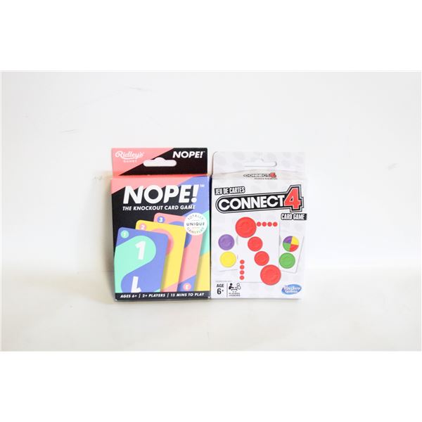 CONNECT 4 & NOPE CARD GAMES- NEW