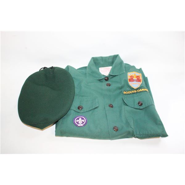 AUTHENTIC BOY SCOUTS OF CANADA SHIRT & BERET