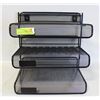 Image 1 : METAL MESH 3-TIER FILE ORGANIZER- DESK/WALL MOUNT
