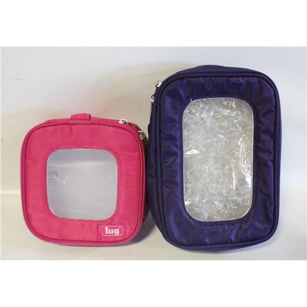 LUG CLEAR TOP ZIP TRAVEL TOILETRY BAGS- ASSORTED