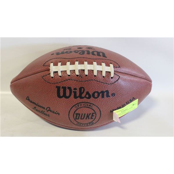 WILSON "THE DUKE" OFFICIAL LEATHER FOOTBALL