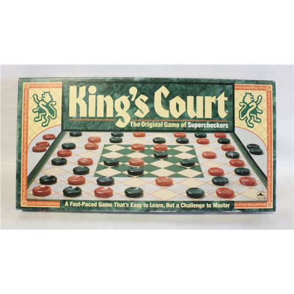 1989 KINGS COURT SUPER CHECKERS BOARD GAME