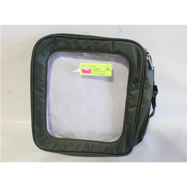 LUG CLEAR TOP ZIP TRAVEL TOILETRY BAGS- ASSORTED