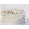 Image 1 : INDIGO FRINGED COTTON BLANKET- 60 X 50