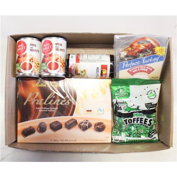 FLAT OF NON-PERISHABLE FOOD PRODUCTS WITH VARIOUS