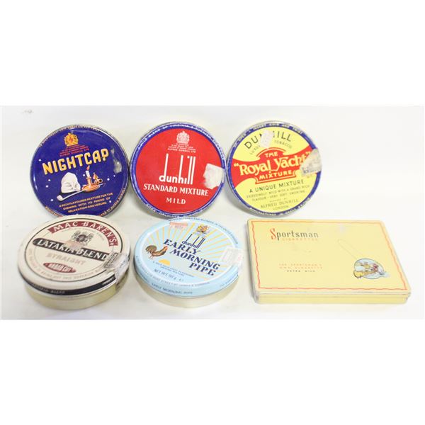 LOT OF VINTAGE TOBACCO TINS